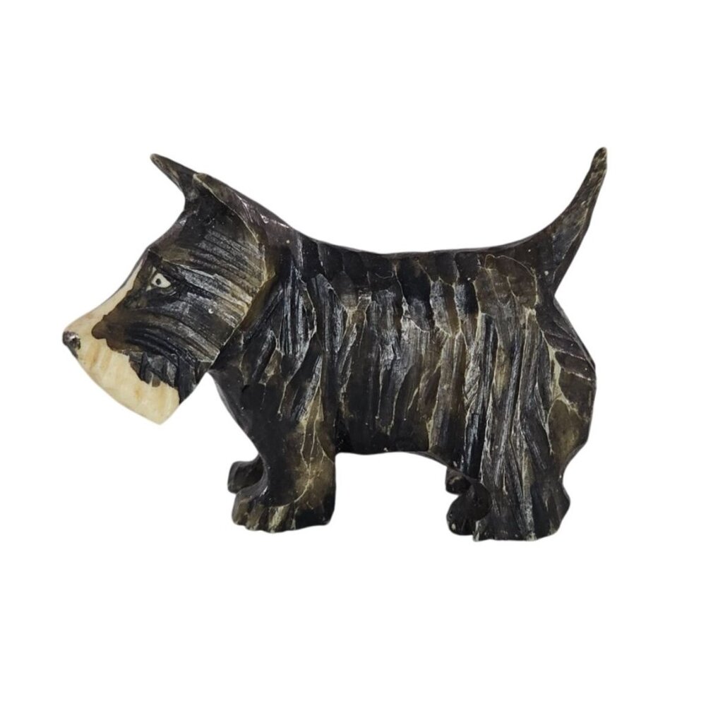Vintage Celluloid Scottish Terrier Scotty Dog Miniature Figurine Japan